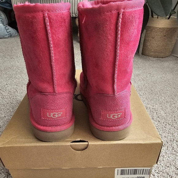 Ugg Serein Suede Sparkle Boots Kids size 4 Pink - Picture 2 of 4